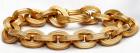 Large Oval-Shaped Link Gold Bracelet