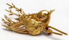 Gold and Diamond Bird Brooch