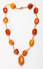 Antique Russian Amber Beaded Necklace - 2