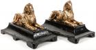 Pair of 19th Century Bronze Sphinxes on Iron Bases - 2