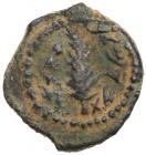 Judaea, Hasmonean Kingdom. Alexander Jannaeus (Yehonatan). Æ 1/2 Prutah (1.28 g), 104-76 BCE