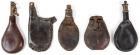 LOT OF (5) ANTIQUE LEATHER SHOT BAGS