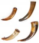 LOT OF (4) ANTIQUE 18TH-19TH CENTURY POWDER HORNS