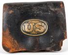 ANTIQUE CIVIL WAR UNION LEATHER CARTRIDGE BOX