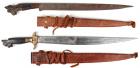 LOT OF (2) MALAY, INDONESIAN OR PHILIPPINE MACHETE/GOLOK EDGED BLADES