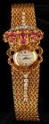 Spectacular 18K Yellow Gold, Diamond and Ruby Kutchinsky Jeweler, Jaeger Le Coultre Swiss Watch - 2