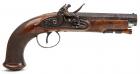 A GOOD QUALITY ANTIQUE ENGLISH FLINTLOCK BELT PISTOL BY MAYES, LONDON