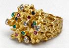 Gold Ring with Diamonds, Emeralds, Rubies, and Sapphires - 2