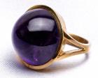 Gold and Cabochon Amethyst and Ring - 2