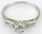 Lady's 14K White Gold and Diamond Solitaire