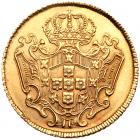 John V, (1706-1750). Gold 12,800 Reis, 1732-M (Minas Gerais) - 2