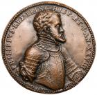 Philip and Mary, (1554-1558), The State of England, cast Bronze Medal, 1555