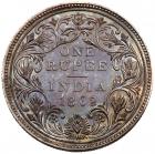 Victoria, (1819-1901). Restrike Silver Proof Rupee, 1862 - 2