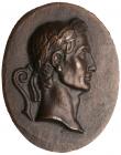 Renaissance. The Dictator and Consul Julius Caesar (100-44 BC). Uniface Oval Cast Bronze Plaquette, after the Antique, 17th Cent