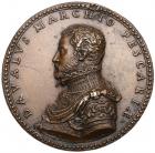 Renaissance. Ferdinando Francesco d'Avalos, (c.1530-1571). Uniface Cast Bronze Medal, 1561