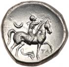 Calabria, Taras. Campano-Tarantine series. Silver Nomos, ca. 281-272 BC - 2