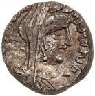 Nabataean Kingdom. Aretas IV, with Shuqailat. Silver Drachm (3.57 g), 9 BC-AD 40