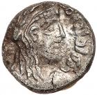 Nabataean Kingdom. Aretas IV, with Shuqailat. Silver Drachm (3.57 g), 9 BC-AD 40 - 2