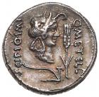 Q. Caecilius Metellus Pius Scipio and Eppius. Silver Denarius (3.76 g), 47-46 BC