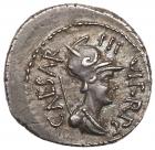 Octavian. Silver Denarius (3.88 g), 42 BC