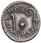 Julius Caesar. Silver Denarius (3.82 g), 46 BC - 2