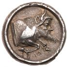 Sicily, Gela. Silver Didrachm (8.70 g), ca. 490/85-480/75 BC - 2