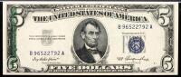 $5 Silver Cert and $5 1950A FRN Offset Errors
