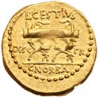 L. Cestius and C. Norbanus. Gold Aureus (7.91 g), 43 BC - 2