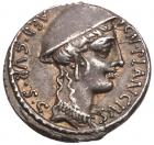 Cn. Plancius. Silver Denarius (3.96 g), 55 BC