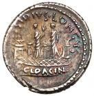 L. Mussidius Longus. Silver Denarius (3.95 g), 42 BC - 2