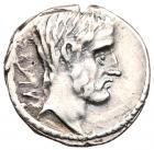 Q. Servilius Caepio Brutus. Silver Denarius (3.86 g), 54 BC