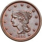 1840 N-1 R1 Small Date PCGS graded MS64 Brown, CAC Approved