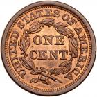1855 N-10 R1 Italic 55 PCGS graded MS65+ Red & Brown, CAC Approved - 2