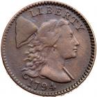 1794 S-69 R3 Head of 1795 with Repunched 17 VG10