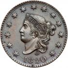 1820 N-13 R1 Large Date PCGS graded MS63 Brown, CAC Approved