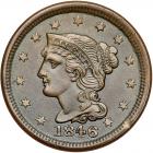 1846 N-3 R2 Small Date PCGS graded MS63 Brown