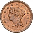 1851 N-2 R1 PCGS graded MS65+ Brown, CAC Approved