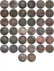 19 Large Cents, 1794-1807, from the Fricke Color Collection