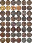 38 Large Cents, 1818-1854, from the Fricke Color Collection