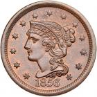 1856 N-3 R1 Italic 5 PCGS graded MS65 Brown