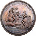 Medal. Bronze. By S. Yudin. 66.7 mm. Birth of Peter, 1672. - 2