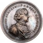 Medal. Bronze. By S. Yudin. 47 mm. Military Successes in the Year 1710.