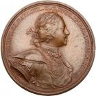 Medal. Bronze. By T. Ivanov. 47 mm. Establishment of the Colleges, 1717.