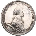 Medal. Silver. By C. Meisner. 17.04 gm. 38.5 mm. On the Coronation of Paul I, 1797.