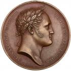 Medal. Bronze. By B. Andrieu. 40 mm. On the Sojourn of Emperor Alexander I in Paris, 1814.