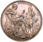 Medal. Silver. By A. Scharff. 42 mm. To the Visitor of Grand Duke Mikhailovichs Collection, 1887. - 2