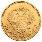 10 Roubles 1903 AP. GOLD. - 2