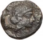 Philistia, Gaza. Silver Drachm (3.42 g), mid 5th century-333 BC Fine to VF