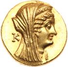 Ptolemaic Kingdom. Arsinöe II, wife of Ptolemy II. Gold octadrachm (27.38 g), died 270 BC