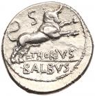 L. Thorius Balbus. Silver Denarius (3.71 g), 105 BC EF - 2